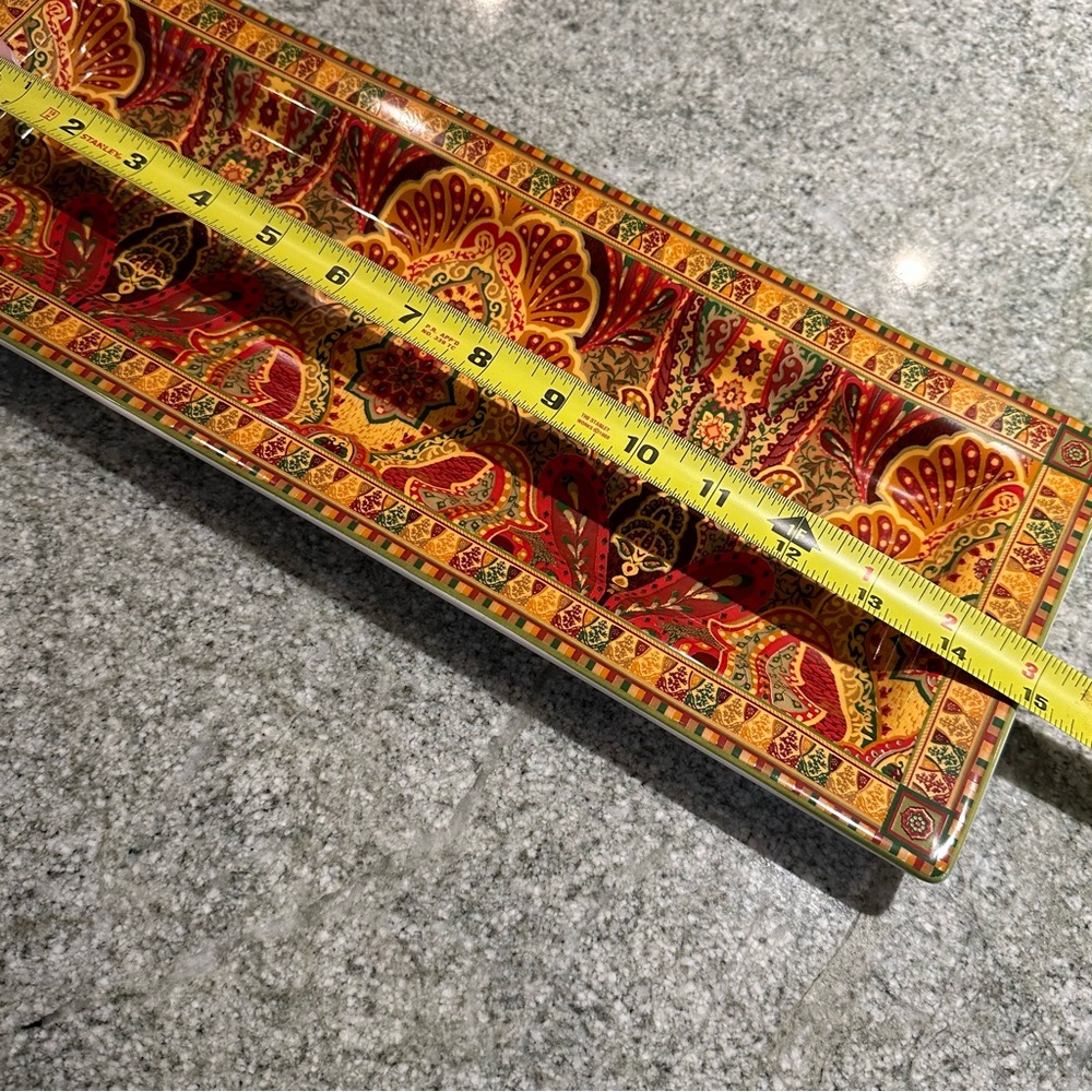 NWOT Colorful Rectangular Platter - Picture 8 of 11